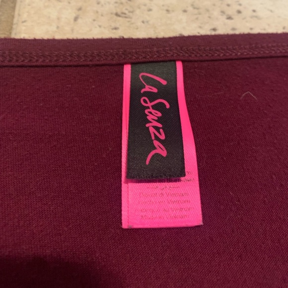 La Senza Burgundy 3/4 Sleeve Tee - Lounge/Casual Top, Size L - Picture 5 of 6